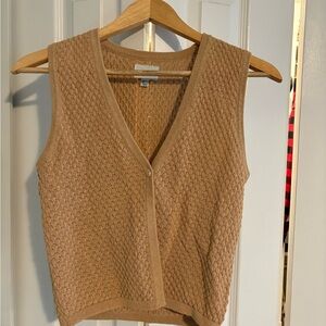 Rhythm Joni Beige Knit Vest Top - unworn size S